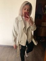 FTLZZ 2021 nowa wiosna kobiet kurtka na motocykl ze skóry Pu kobiet z paskiem kolorowe kurtki Ladys luźna casualowa kurtka 4